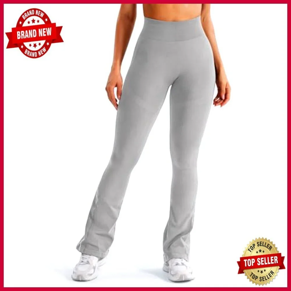 High-Waisted Mini Flare Leggings, Seamless Butt Lifting Yoga Pants_2